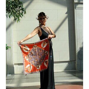 Equestrian Horse Scarf Vintage Accessories made in Japan